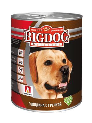 Зоогурман Консервы для собак BIG DOG - Говядина с гречкой