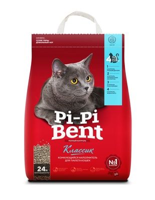 Pi-Pi Bent  Комкующийся наполнитель для кошачьего туалета без запаха