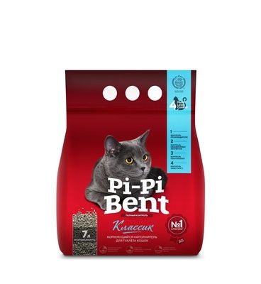 Pi-Pi Bent  Комкующийся наполнитель для кошачьего туалета без запаха