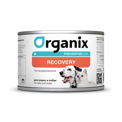 Organix Preventive Line Recovery - Консервы для кошек и собак в период анаорексии, выздоровления и послеоперационного восстановления
