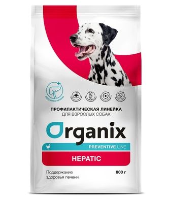 Organix Preventive Line Hepatic - Cухой корм для собак, поддержание здоровья печени