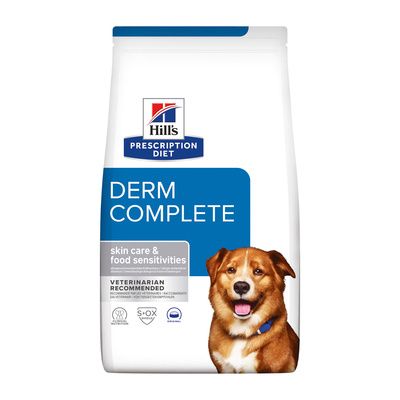Hill's Prescription Diet Derm Complete - Сухой корм для собак при аллергии на пищу и окружающую среду