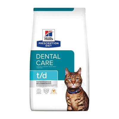Hill's Prescription Diet t/d Dental Care  Сухой диетический корм для кошек при заболеваниях полости рта с курицей