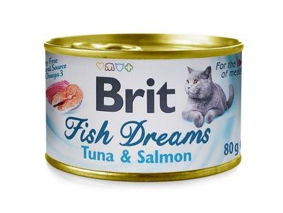 Brit - Консервы для кошек Fish Dreams с тунцом и лососем
