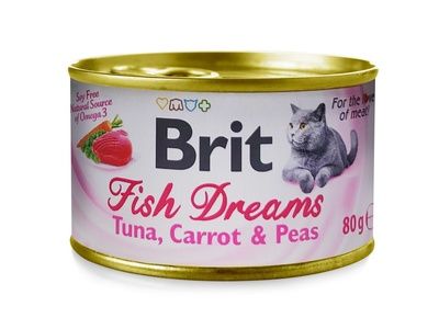 Brit - Консервы для кошек Fish Dreams Тунец, морковь и горошек