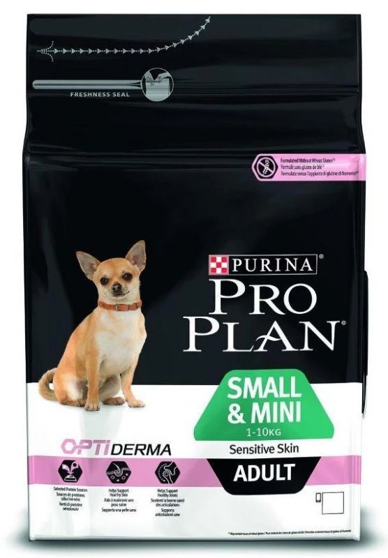 Pro Plan Adult Small & Mini Sensitive Derma Сухой корм для собак миниатюрных и мелких пород с чувствительной кожей, с лососем