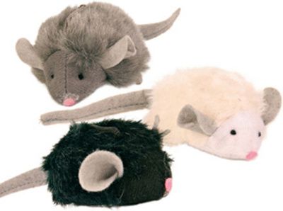 Trixie игрушка для кошек Мышь с микрочипом 6.5 см, пищит при касании (4546a)