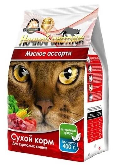 Ночной Охотник - Сухой корм для взрослых кошек "Мясное ассорти"