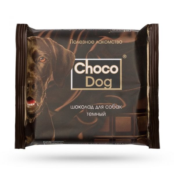 "Choco dog" 85гр. ПЛИТКА,черный шоколад,полезное лакомство для собак. 1/10