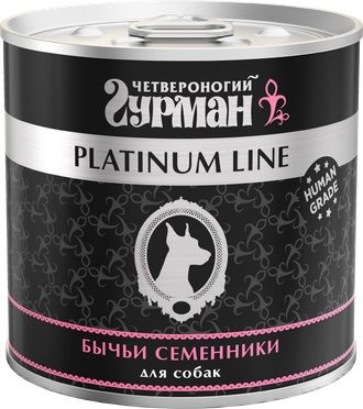 Четвероногий Гурман Platinum Line Консервы для собак, бычьи семенники в желе