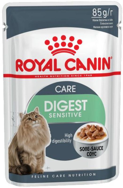 Royal Canin Паучи «Digest Sensitive» кусочки в соусе для кошек улучшение пищеварения