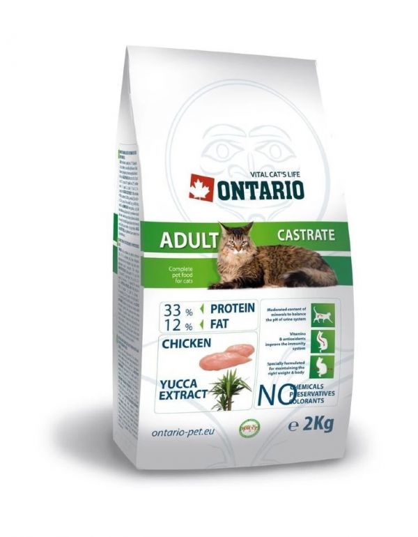 Ontario Adult Castrate  Сухой корм для кастрированных кошек