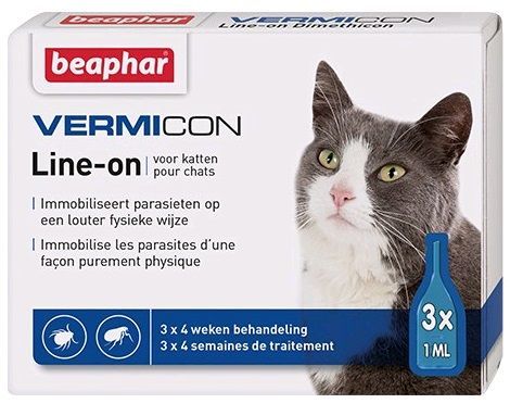 Beaphar IMMO Shield Line-on  Капли от паразитов для кошек до 10 кг
