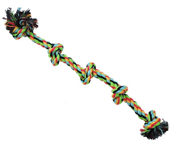 №1 - Грейфер веревка цветная с пятью узлами 46 см