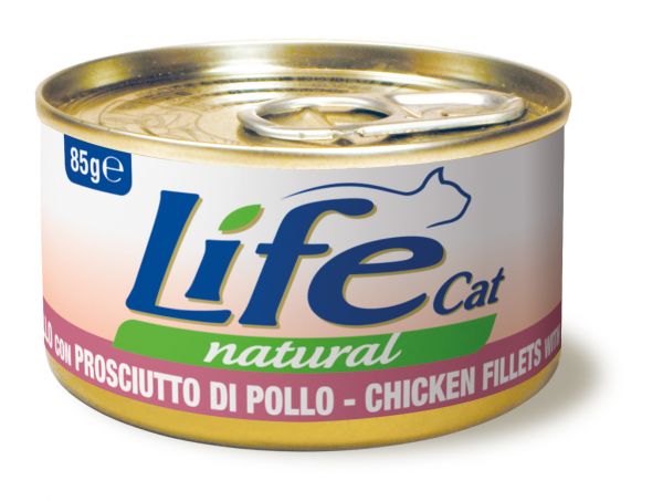 Lifecat chicken with ham - Консервы для кошек курица с ветчиной в бульоне