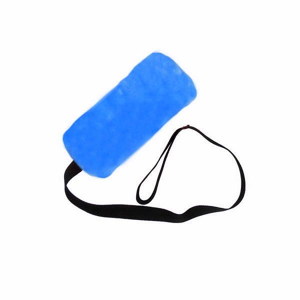 Игрушка для собаки Шуршик искуственный мех голубой с ручкой Этикетка Флажок
