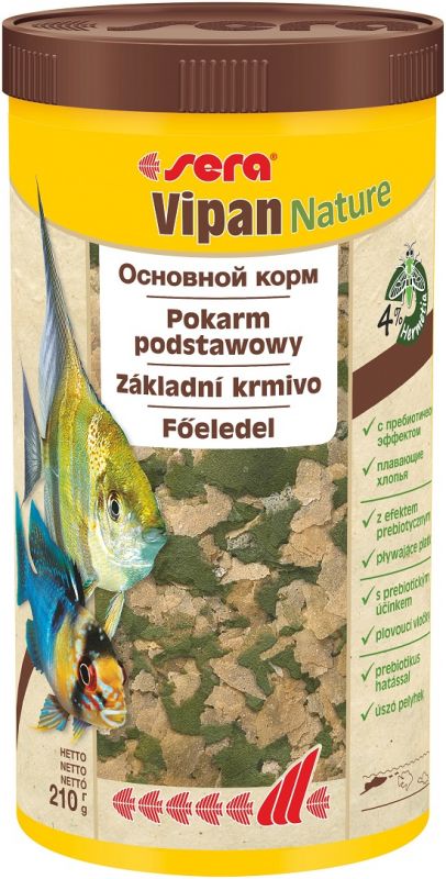 Vipan NATURE 1000 мл 210 г Сера Корм для рыб основной в хлопьях (S32240)