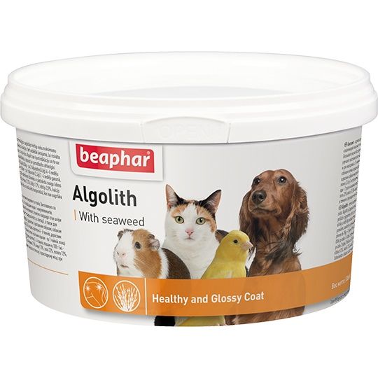 Beaphar «Algolith» активизация пигмента, пищевая добавка для кошек, собак, грызунов и птиц, 250гр