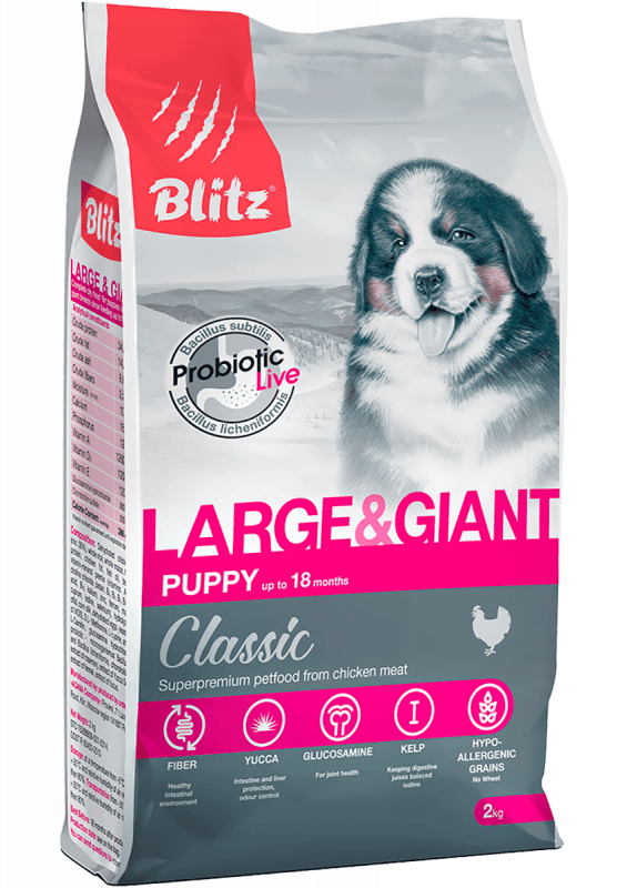 Blitz Classic Puppy Large & Giant - сухой корм для щенков крупных и гигантских пород