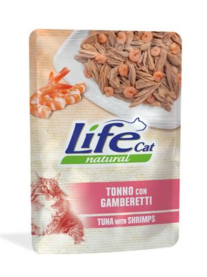 Lifecat tuna with shrimps - Паучи для кошек тунец с креветками