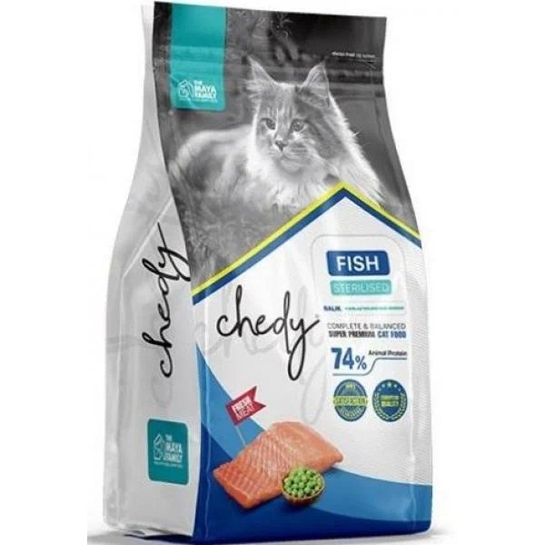 Chedy Sterilised - Сухой корм для стерилизованных кошек с Рыбой
