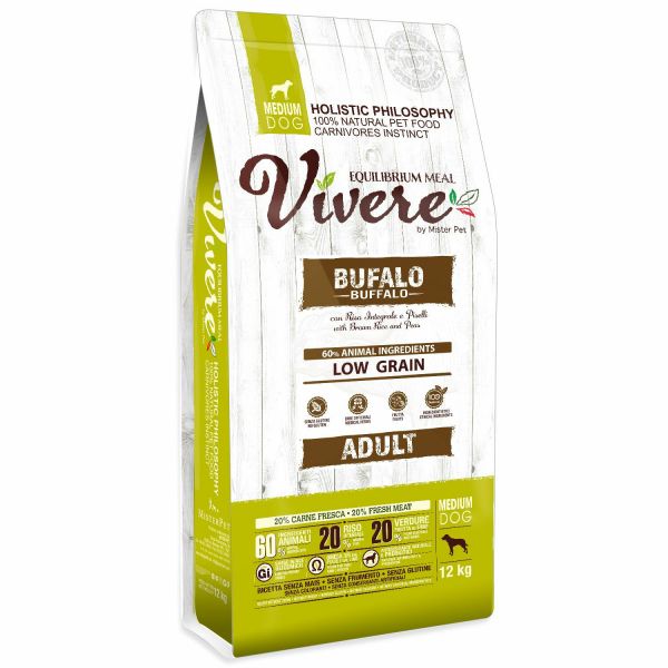 Vivere Medium Adult Сухой низкозерновой корм для собак средних пород с ягненком