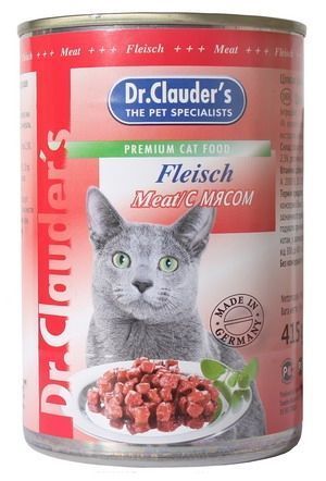 Dr. Clauder's консервы для кошек с мясом
