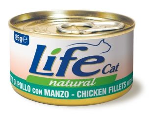 Lifecat chicken with beef - Консервы для кошек курица с говядиной в бульоне