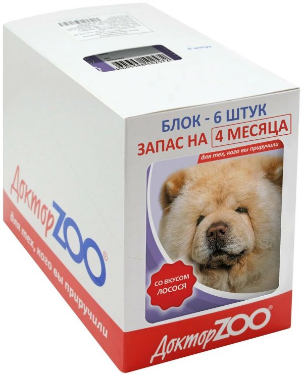 ДокторZoo - витамины для собак с лососем, 90 таб. х 6 шт