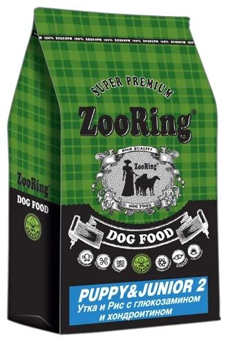 ZooRing Puppy&Junior 2 - Сухой корм для Щенков всех пород с 3-х недель, Индейка и Рис