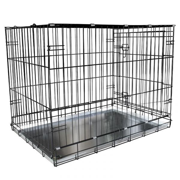 Tirol Клетка для собак и кошек - эмаль, черная - 91.5*62*70 см (004)